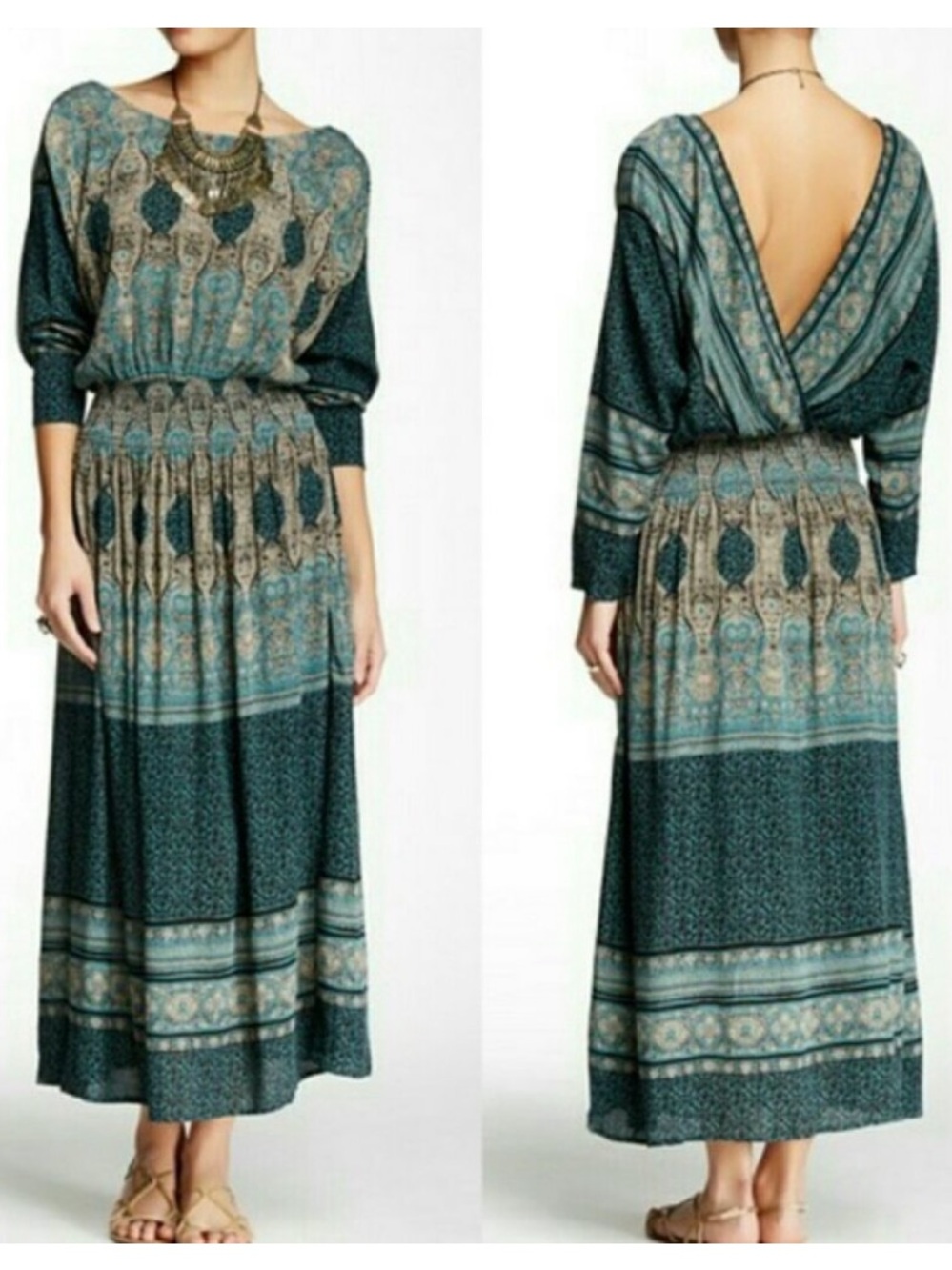 Free People She's a Lady
Reversible Midi Dress in Jade